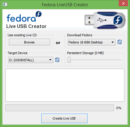 Fedora LiveUSB Creator